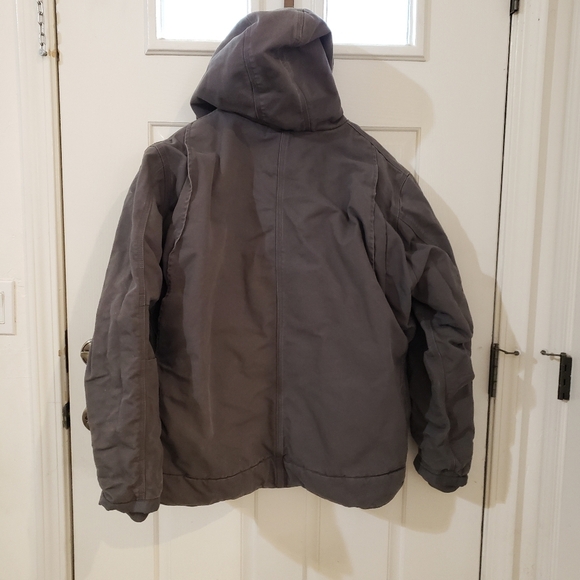 CARHARTT RELAXED FIT WASHED DUCK SHERPA-LINED UTILITY JACKET - Picture 4 of 10